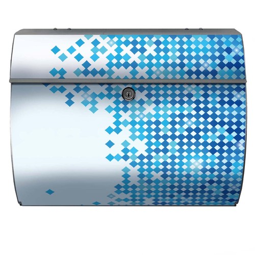Briefkasten blaue quadrate - blaue,