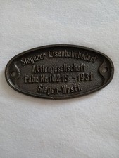 Waggonschild Siegener