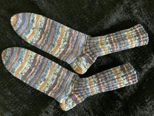 Handgestrickte Socken, Stricksocken Wollstrümpfe, Wollsocken, Handarbeit Gr. 43