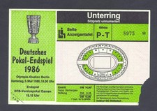 1986 --- FINALE DFB-Pokal  --- Bayern München - VfB Stuttgart --- Ticket