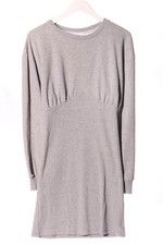 COTTON CANDY Sweatkleid Damen Kleid Gr. DE 38 hellgrau Casual-Look