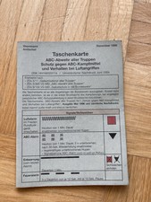 Bundeswehr Taschenkarte ABC-Abwehr aller Truppen Schutz gegen ABC Kampfmittel