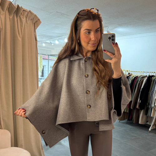 Cape poncho katrin grau - poncho,
