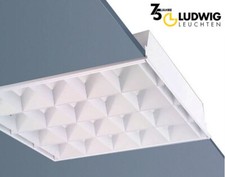 Ludwig - EVG Raster Leuchte 4x18W | weiss - 619 mm x 605 mm