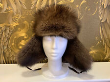 FISCHERMARDER CHAPPKA FLIEGERMÜTZE ZOBEL TSCHAPKA HERREN PELZ MÜTZE PELZ HUT 