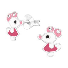 Kinder ohrringe maus 925 - kinder,