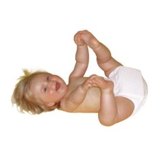 Gewebespreizhose Spreizhose Frottee Windelhose  Spreizkeil Baby Gr. 1