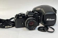 Nikon FE2 Spiegelreflexkamera schwarz + Nikon AF Nikkor 50mm 1:1.8 Objektiv