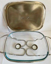 Rechaud PYREX mit 2 Kerzen