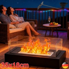 Freistehender Bio-Ethanol Standkamin Dekokamin Kaminofen anthrazit winter warm