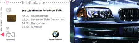 Telefonkarte 98 bmw - telefonkarte, 04.98