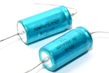 4x Tonfrequenz Hi-End Audio Electrolyt-Capacitor, 33 µF / 100 V-, bipolar, NOS
