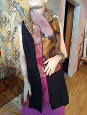 Damen lange Weste Mantel ohne Ärmel DESIGUAL 38 Rainbow neu Wollmischung