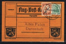 DR: MiNr. IV 1M. Flugpost an Rhein und Main SST Darmstadt 22.06.1912 [5401]