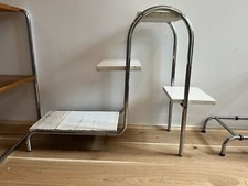 Stahlrohr chrom Tisch Blumenständer Etagere Bauhaus 1930
