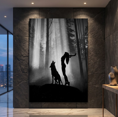 Die frau und der wolf - frau,