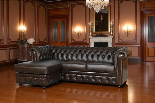 Edles chesterfield ecksofa - edles,