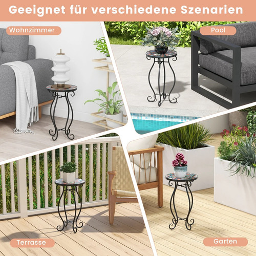Beistelltisch mosaiktisch rund - beistelltisch,