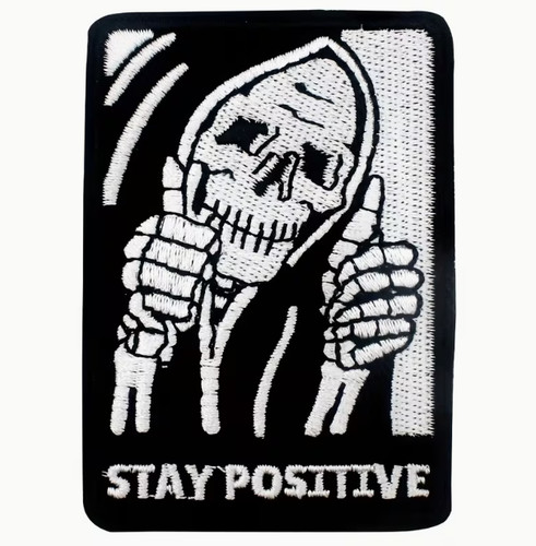 Stay positive skelett patch - positive,