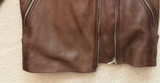 Massimo Dutti Lederjacke XS braun 100% Leder Leather jacket NEU