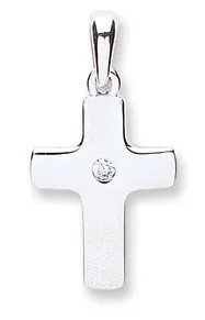 Kreuz anhänger weißgold - kreuz, kt