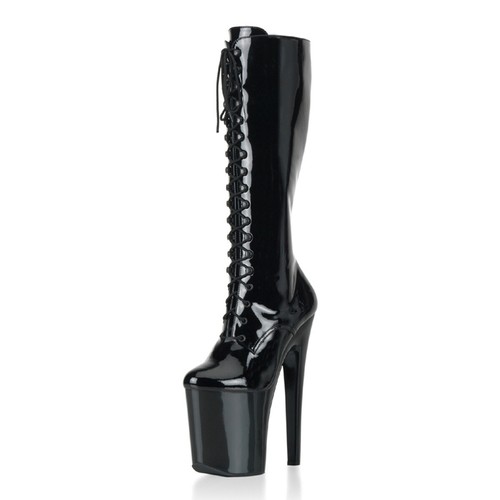 Pleaserusa plateau kniestiefel - pleaserusa, plateau-kniestiefel