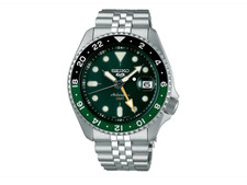 Seiko 5 Sports Automatik GMT Herrenuhr SSK035K1 Herren Silber Grün Edelstah