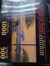 Elefanten Puzzle Triptychon Edition - 2x500, 1x1000 Teile