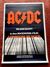AC/DC Let There Be Rock Kinoplakat Poster, GEROLLT, 1982, Bon Scott, 62x88cm