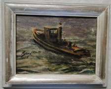 Ölbild , Schlepper , Dampfer