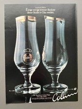Warsteiner Luigi Colani Bierglas Unikat-Pokal 1980 Vintage Ad Werbung Reklame