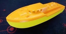 Plastik Modell Schiff - Orange/Gelb - Made in Germany - 83mm x 30mm x 21mm