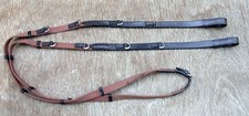 Gurtzügel f Thiedemann Kombi englisches Leder  Stoffzügel Hilfszügel Köhlerzüge