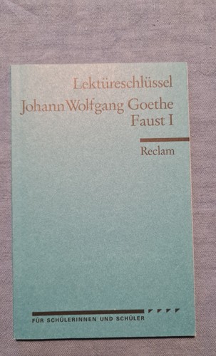Lektüreschlüssel für faust - lektüreschlüssel,