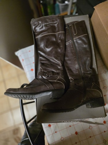 Damen stiefel braun leder 5 - damen,