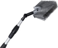 Teleskop Stange 6m mit deutschem Schraubgewinde + Dreieckbesen mit Winkelstück