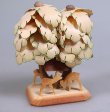 Adventszeit Waldszene Rehe