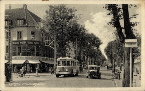 Lyngby danmark hovedgaden - lyngby, danmark,