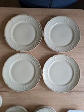 4 x Kuchenteller Teller 20,5 cm Rosenthal Sanssouci Elfenbein mit Goldrand Antik