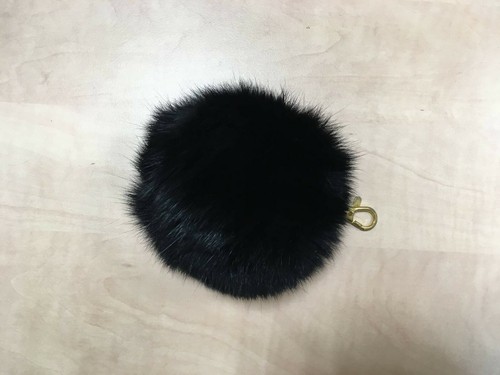 Echtfell bommel schwarz - bommel,