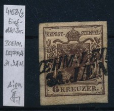 ÖSTERREICH 1850 6kr, HP, Type