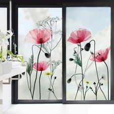 Wandsticker Mohnblume Rosa