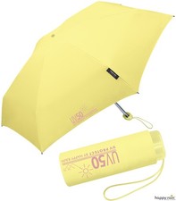 Happy Rain Regenschirm Damen Taschenschirm ultra mini flach uni UV50 UV-Schutz