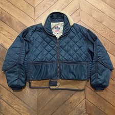 Chevignon 90s Cosmo Quilted Aviator Bomber Jacket Blue Rare