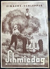Prospekt Schmiedag Hansa 50 Einachs - Schlepper Traktor wie Holder um 1950