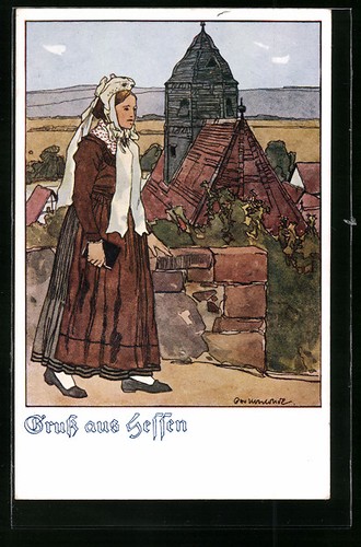 Künstler otto ubbelohde - künstler-ak,