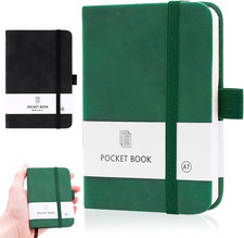 A7 Notizbücher 2er Set mit Gummiband Stifthalter Mini Notizbuch