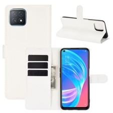 Handyhülle Schutz Case für Oppo A72 5G A73 5G Flip Cover Tasche Etuis Weiß Neu
