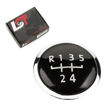 Schaltknauf Emblem 5-Gang silberfarben Plakette für VW TRANSPORTER T5 V T6 VI