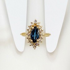 2,25Kt Blau Saphir Diamant
